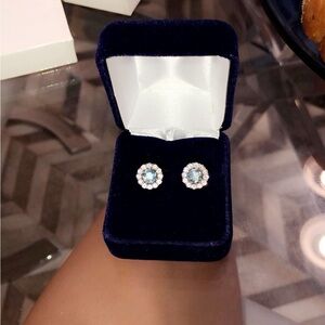 Removable Halo Diamond Jacket For 1 Carat Studs 
14K White Gold